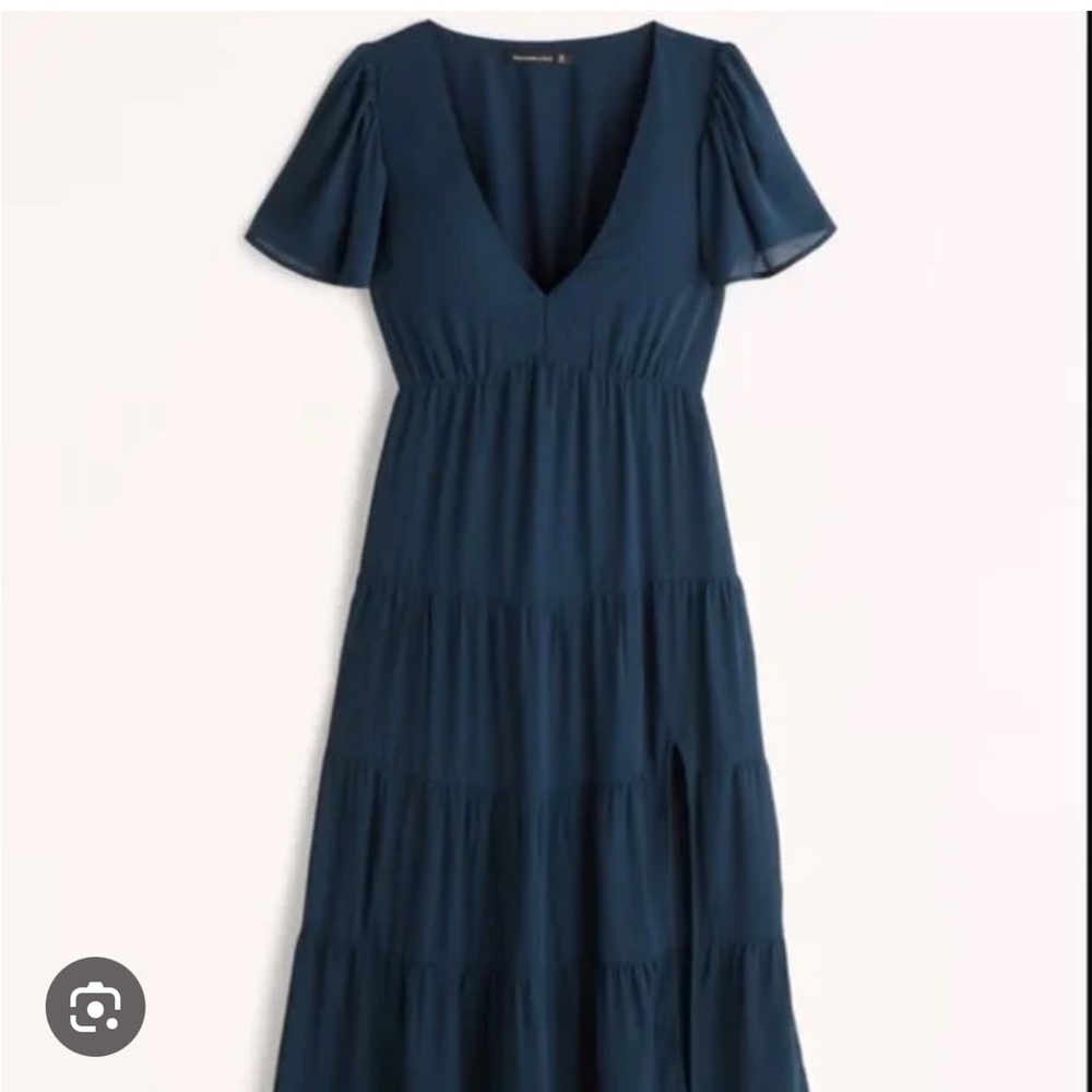 Short-Sleeve Tiered Midi Dress: Abercrombie & Fitch